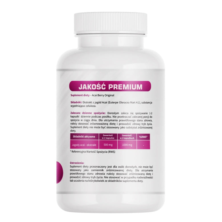 Acai Berry Oryginal ekstrakt - 60 kaps