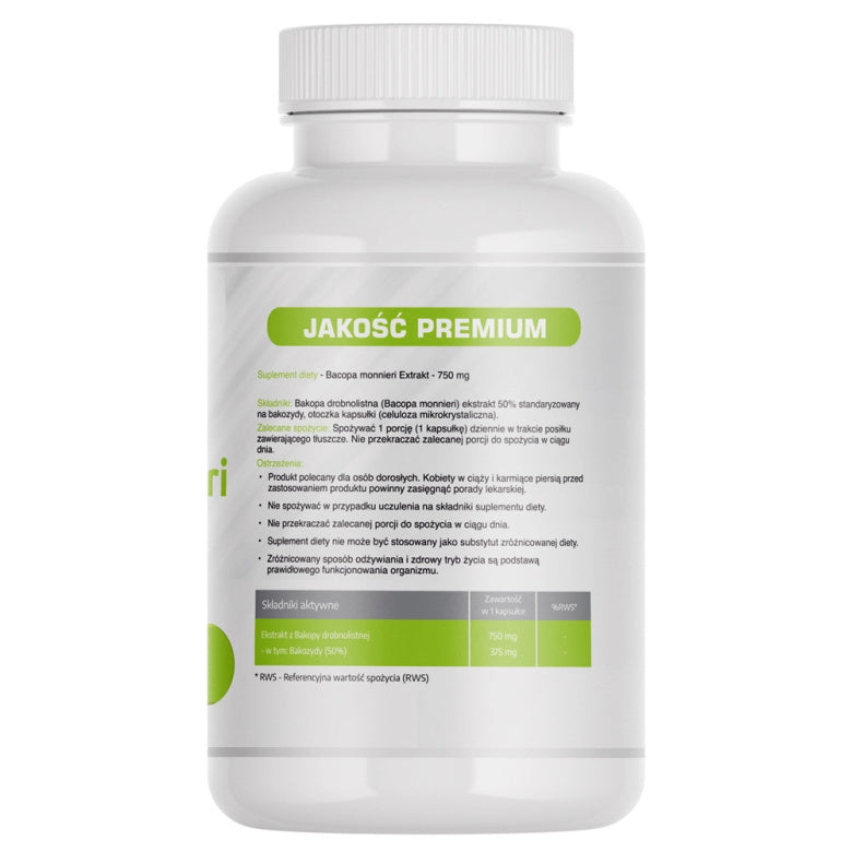 Bacopa monnieri ekstrakt 750mg - 60 kaps