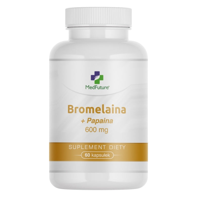 Bromelaina z papainą 600mg - 60 kaps