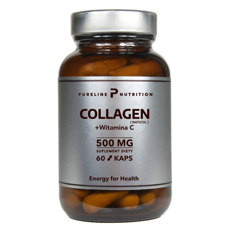 Pureline Nutrition Collagen + Wit. C  500mg - 60 kaps