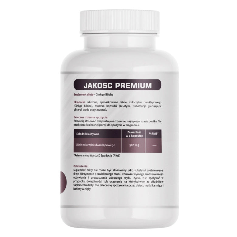 Ginkgo Biloba 500mg - 60 kaps