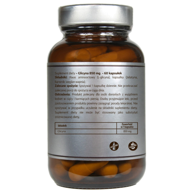 Pureline Nutrition Glicyna 850mg - 60 kaps