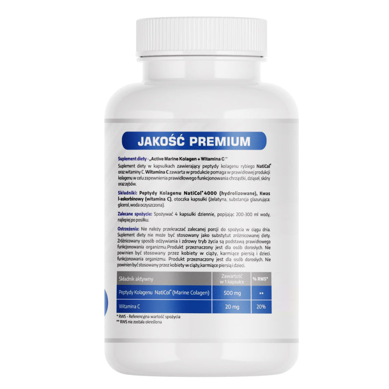 Active Marine Kolagen z wit C  500mg - 60 kaps