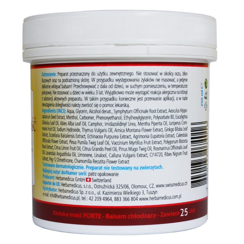 Maść końska chłodząca FORTE 250ml - 250 ml