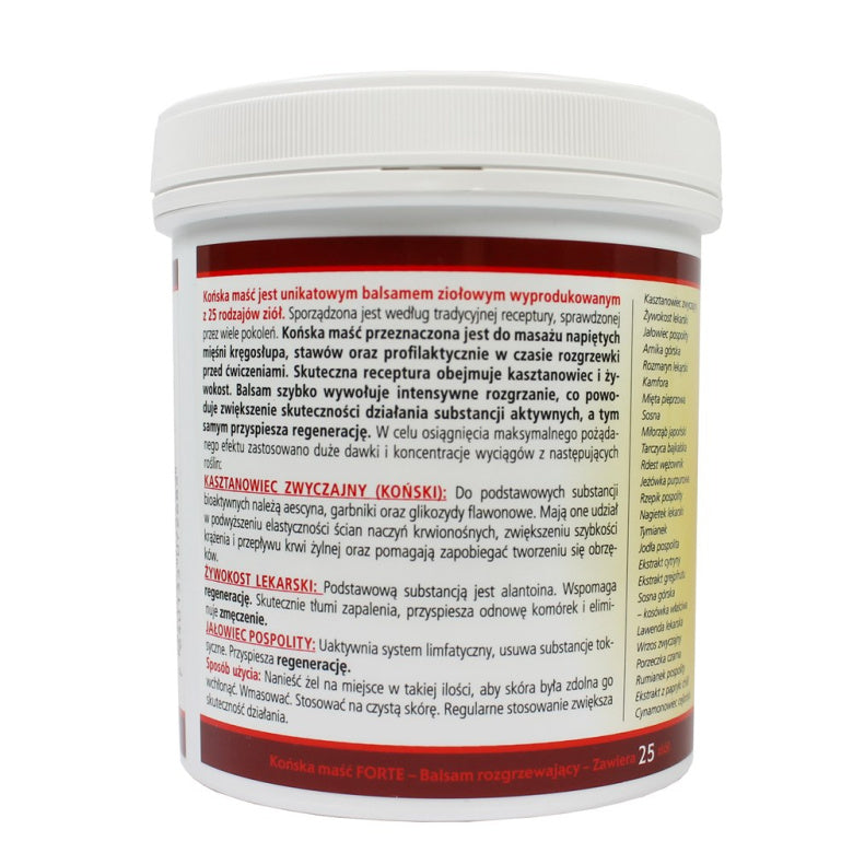 Maść końska rozgrzewająca FORTE - 500 ml
