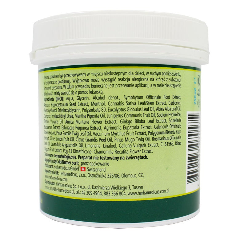 Maść końska z konopiami chłodząca - 250 ml