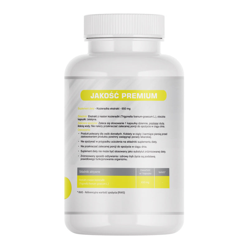 Kozieradka ekstrakt 650mg - 60 kaps