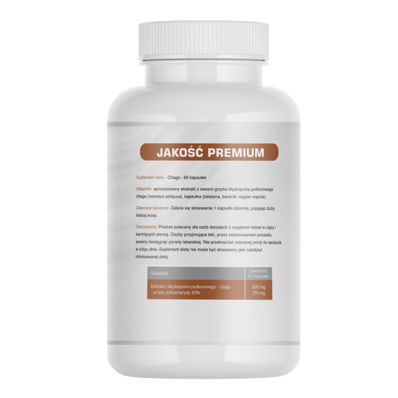 Chaga ekstrakt 500mg - 60 kaps
