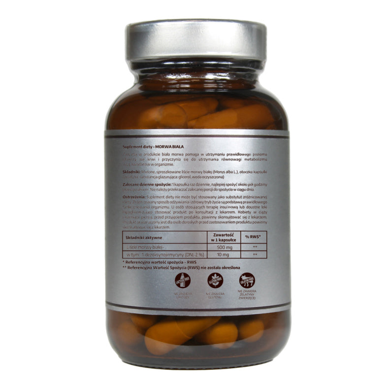 Pureline Nutrition Morwa biała 500mg - 60 kaps