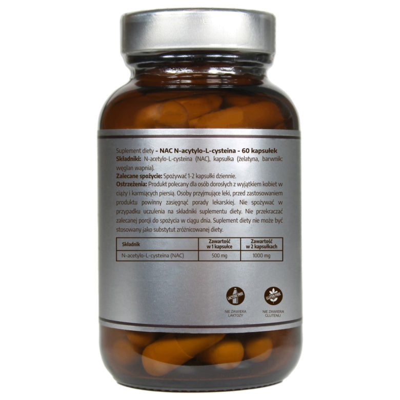 Pureline Nutrition NAC N-acetylo-L-cysteina 500mg - 60 kaps