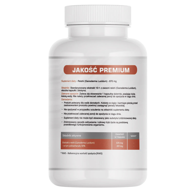 Reishi ekstrakt 670mg - 60 kaps