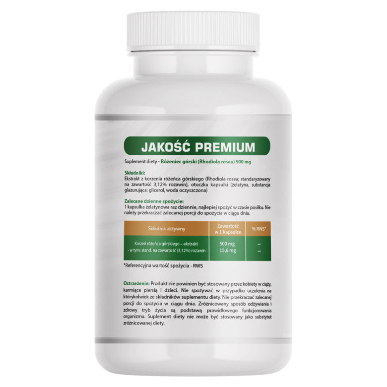 Różeniec górski ekstrakt 500mg - 60 kaps