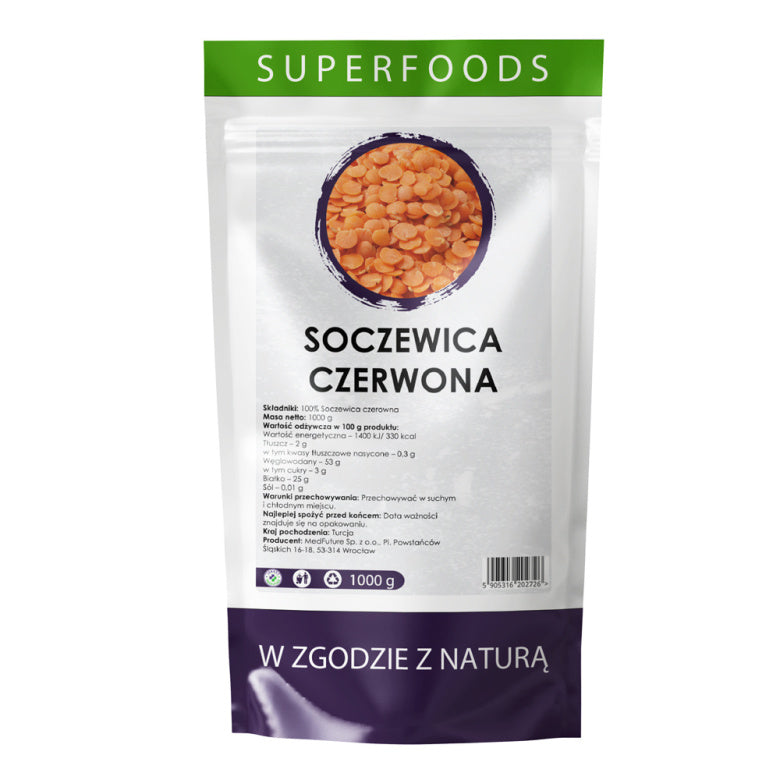 Super Food Soczewica czerwona - 1000 g