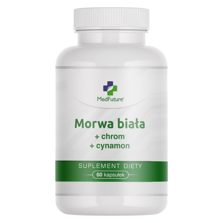 Morwa biała + chrom + cynamon - 60 kaps