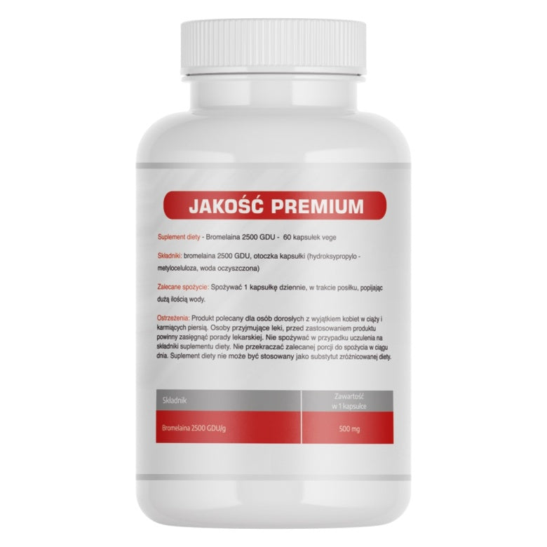 Bromelaina 2500GDU 500mg - 60 kaps
