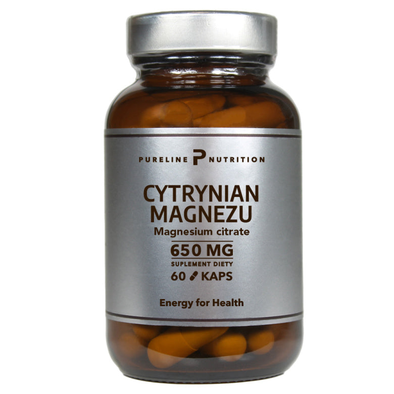 Pureline Nutrition Cytrynian Magnezu 500mg - 60 kaps