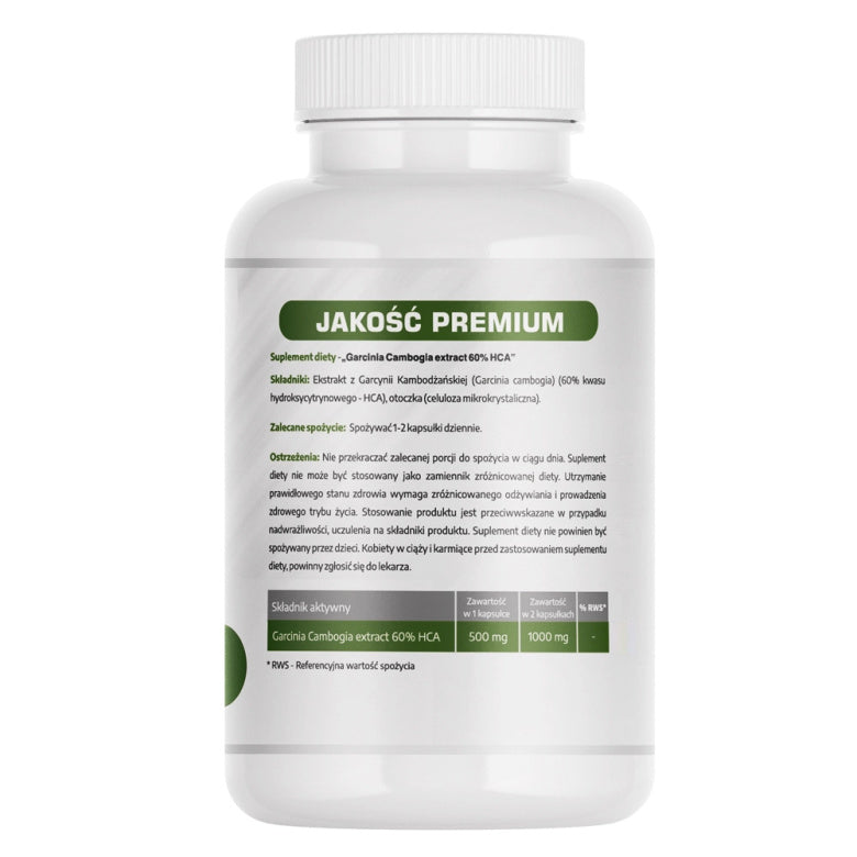 Garcinia cambogia ekstrakt 500mg - 60 kaps