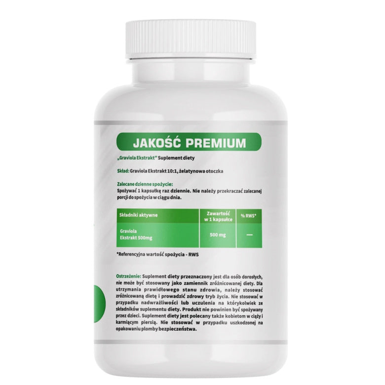 Graviola ekstrakt 500mg - 60 kaps