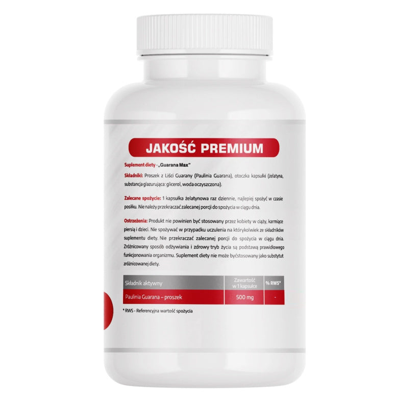 Guarana Max 500mg - 60 kaps