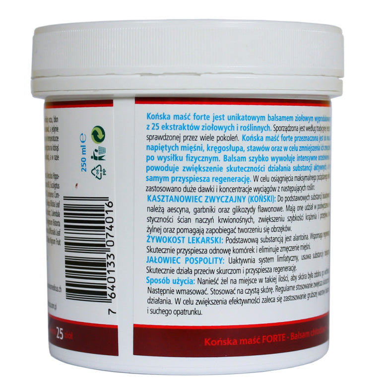 Maść końska chłodząca FORTE 250ml - 250 ml