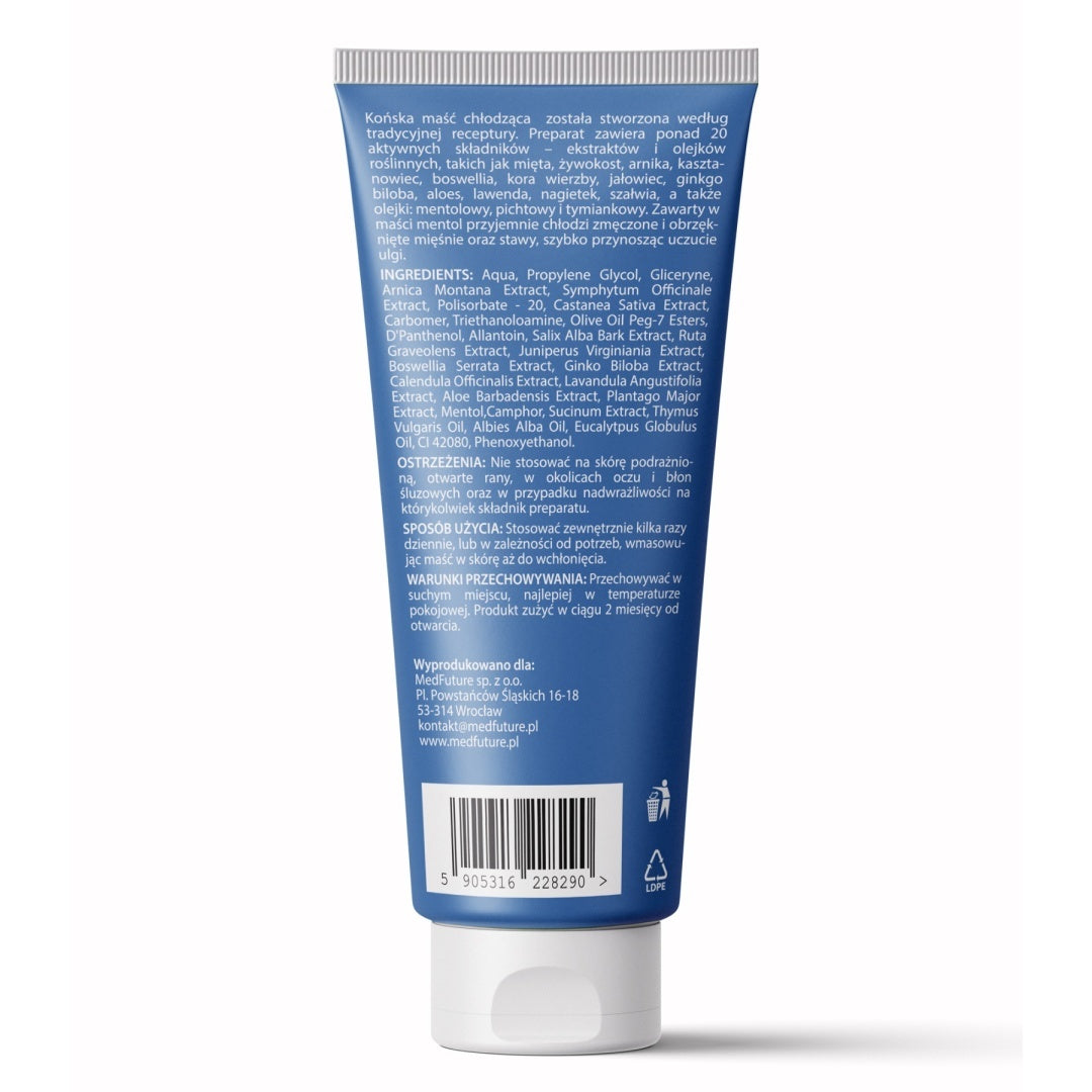 Końska maść chłodząca + arnika + żywokost - 250 ml