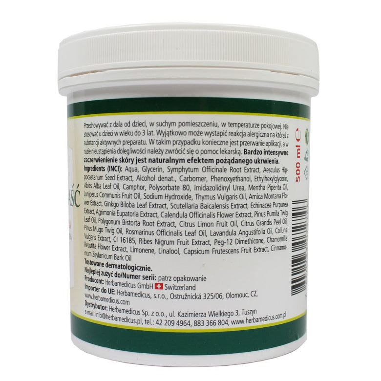 Maść końska rozgrzewająca - 500 ml