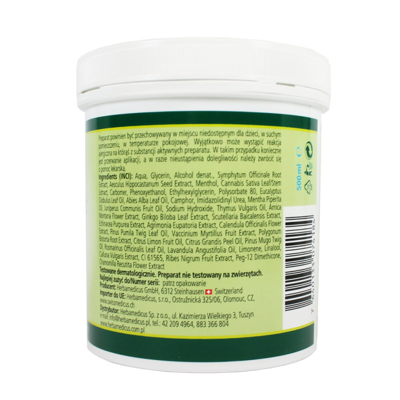 Maść końska z konopiami chłodząca - 500 ml