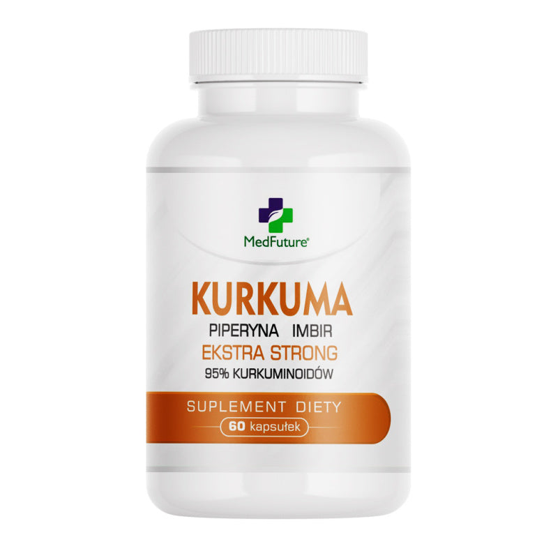Kurkuma Ekstra Strong + Piperyna + Imbir - 60 kaps