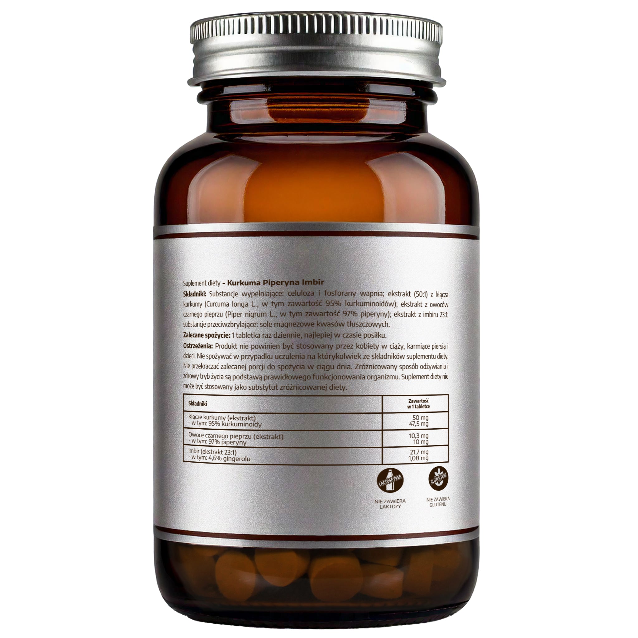 Kurkuma ekstrakt 2500mg - 120 tabletek