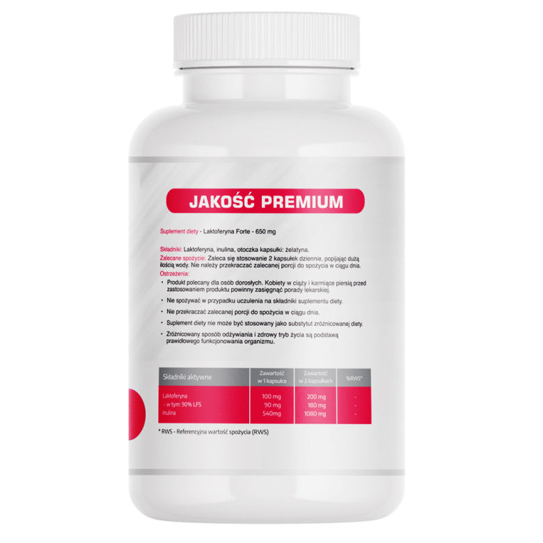Laktoferyna Forte 650mg - 60 kaps
