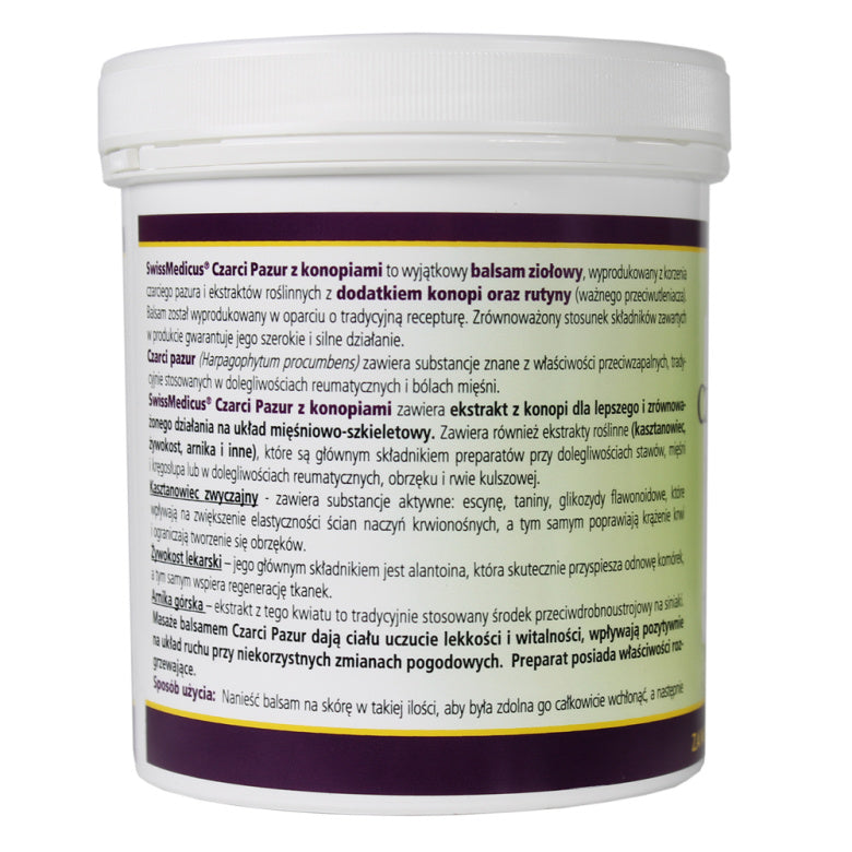 Maść czarci pazur z konopiami - 250 ml