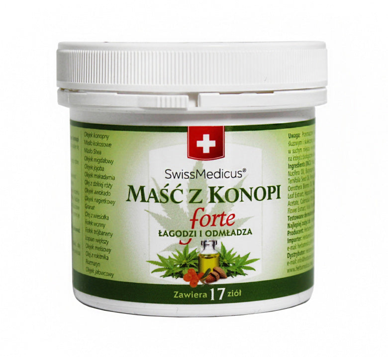 Maść z konopi FORTE szwajcarska - 125 ml