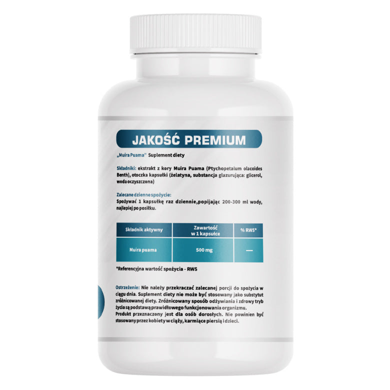 Muira puama ekstrakt 500mg - 60 kaps