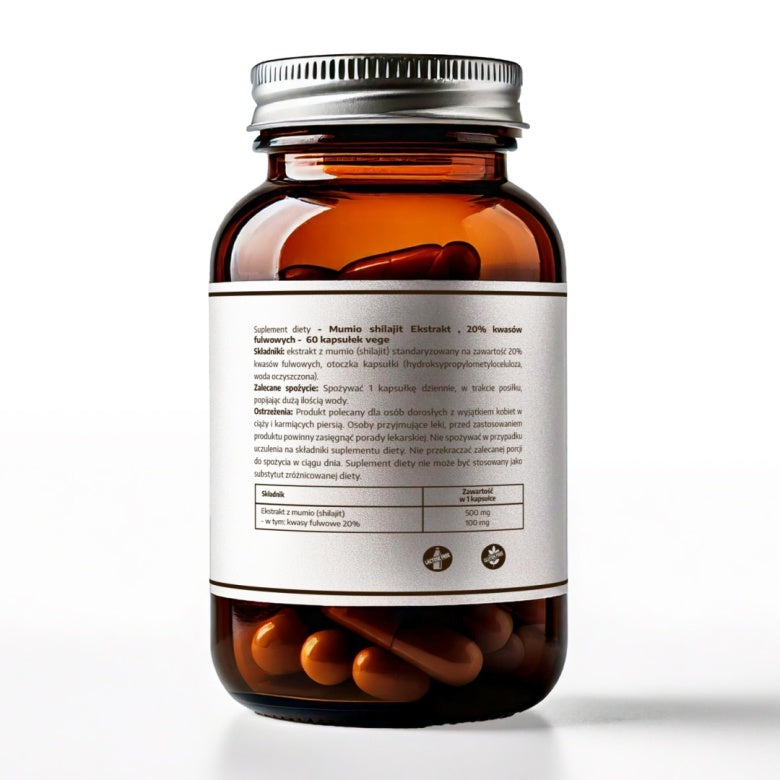 Pureline Nutrition Mumio shilajit 400mg - 60 kaps