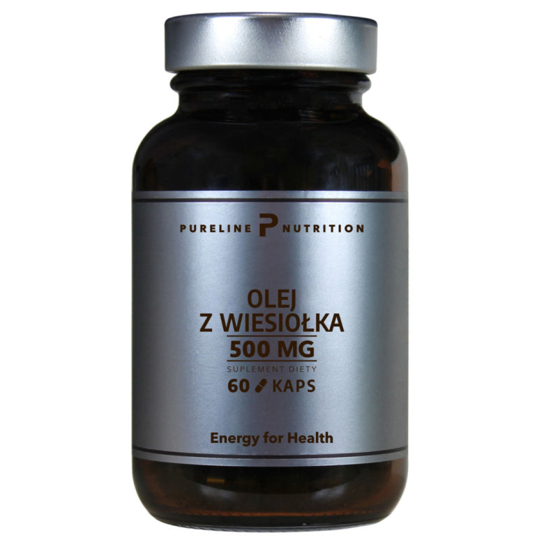 Pureline Nutrition Olej z wiesiołka z Vit E 500mg - 60 kaps