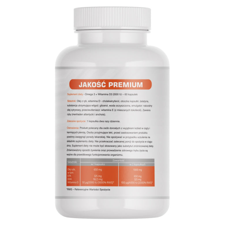 Omega 3 + Wit D3 - 60 kaps