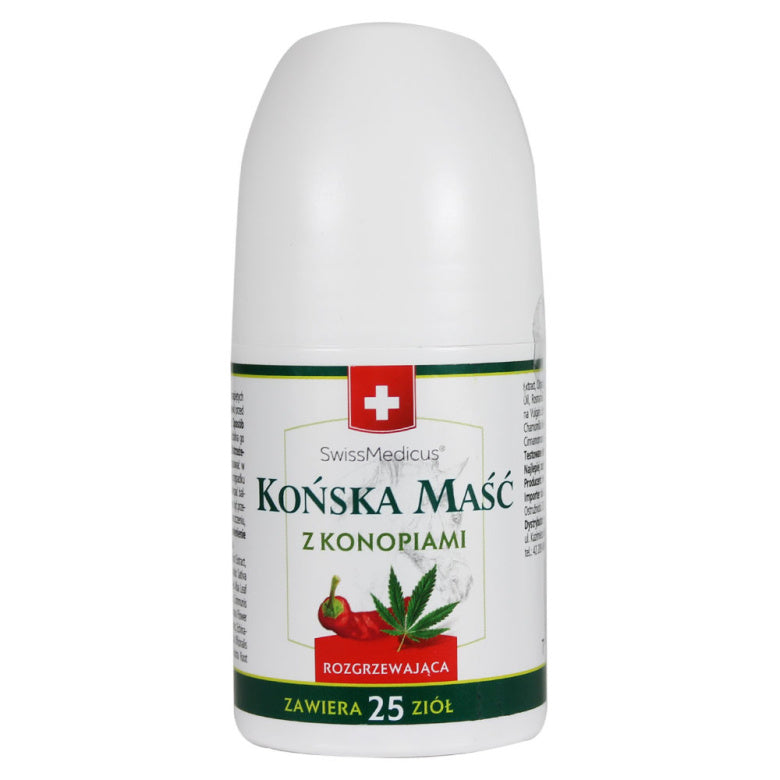 Roll on końska maść z konopiami rozgrzewająca - 90 ml