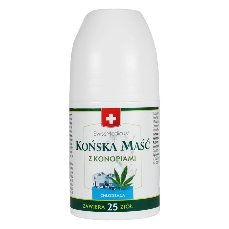 Roll on końska maść z konopiami chłodząca - 90 ml