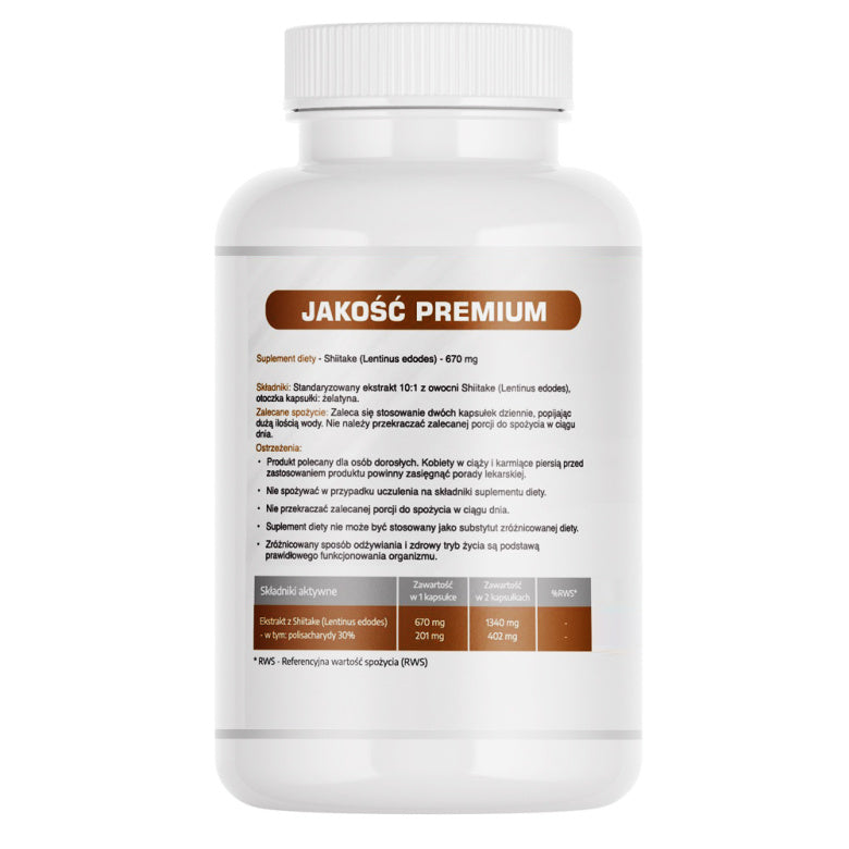 Shiitake ekstrakt 670mg - 60 kaps