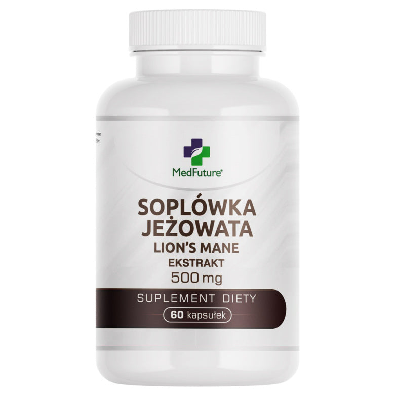 Soplówka jeżowata Lion's mane ekstrakt 500mg - 60 kaps