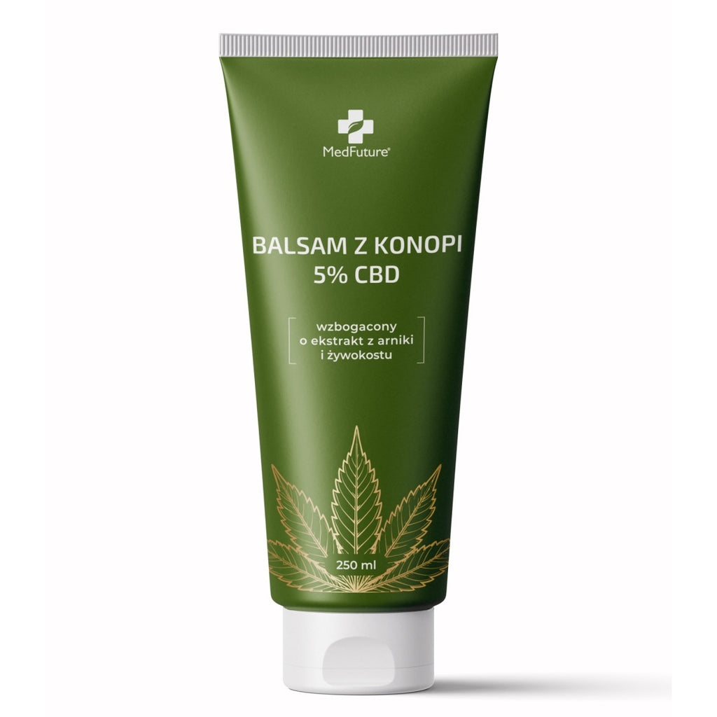 Balsam z konopii 5% CBD + arnika + żywokost - 250 ml