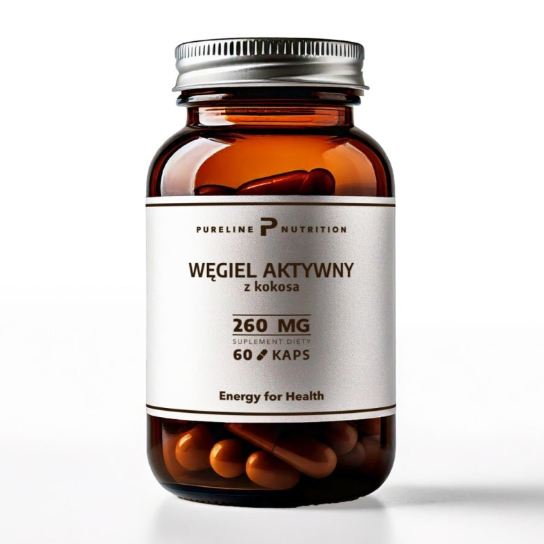 Pureline Nutrition Węgiel aktywny z kokosa - 60 kaps