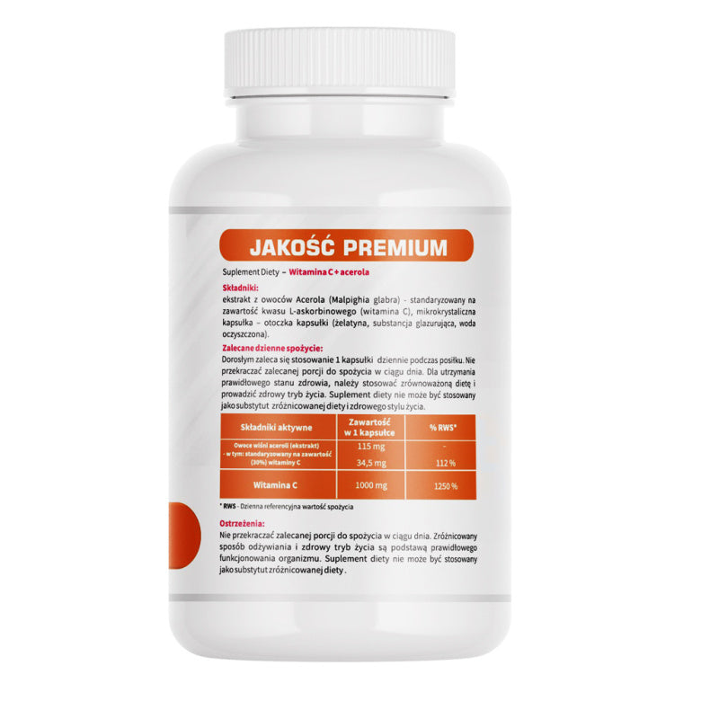Witamina C + acerola - 60 kaps