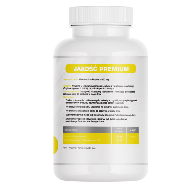 Witamina C + RUTYNA 800mg - 60 kaps