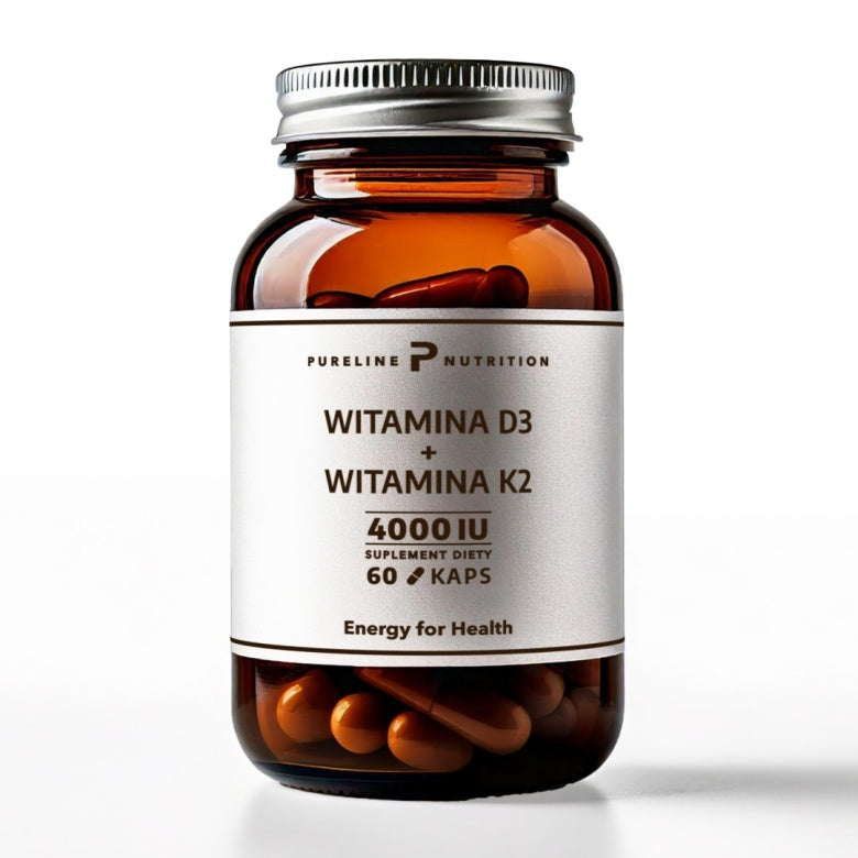 Pureline Nutrition Witamina D3+K2 4000iu - 60 kaps