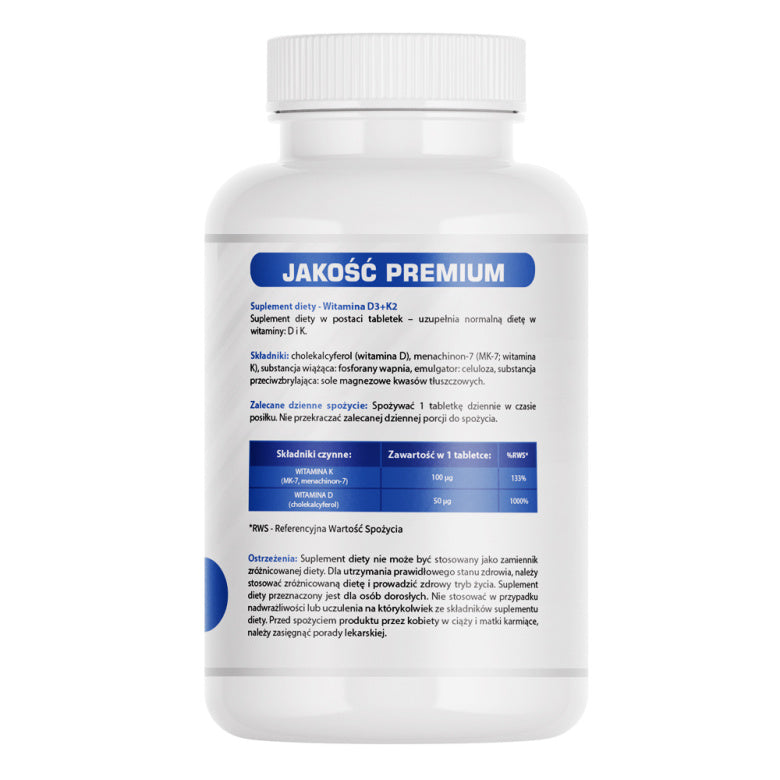 Witamina D3 + K2 - 120 tabl