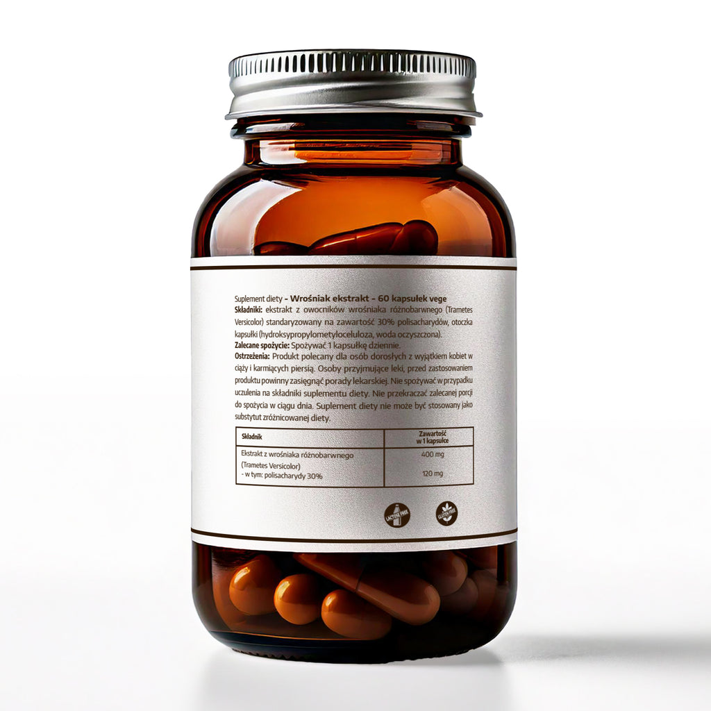 Wrośniak różnobarwny Coriolus 400 mg