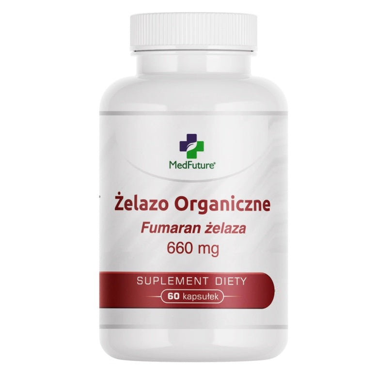 Żelazo Organiczne Fumaran żelaza 660mg - 60 kaps