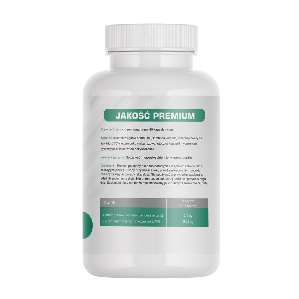 Krzem organiczny z pędów bambusa