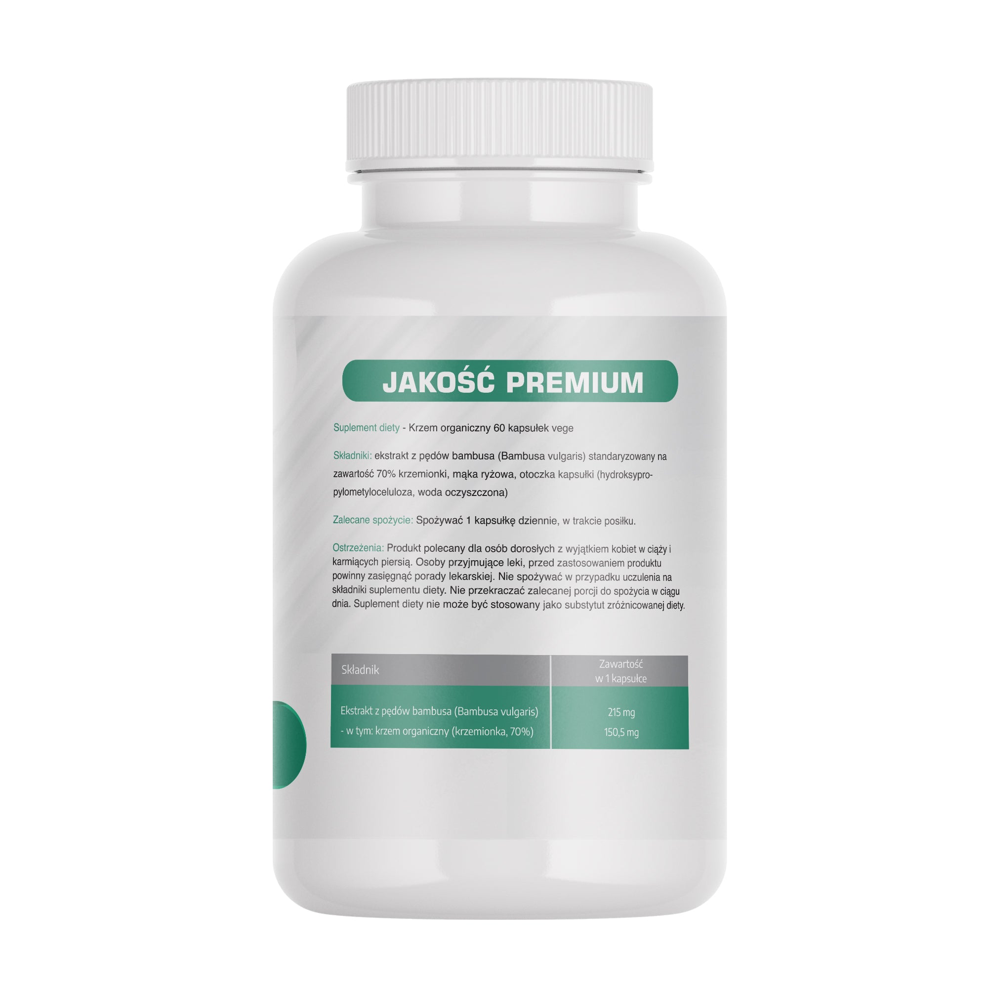 Krzem organiczny z pędów bambusa